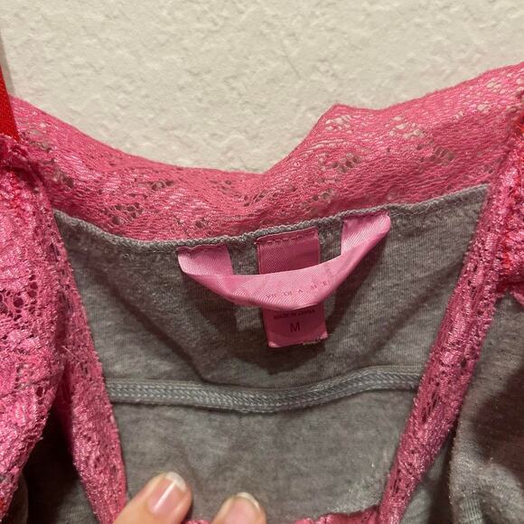 Victoria Secret Pink y2K Grey and pink lace cami - Picture 5 of 8